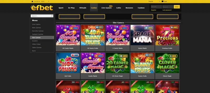 Популярни игри и слотове в EfBet Casino